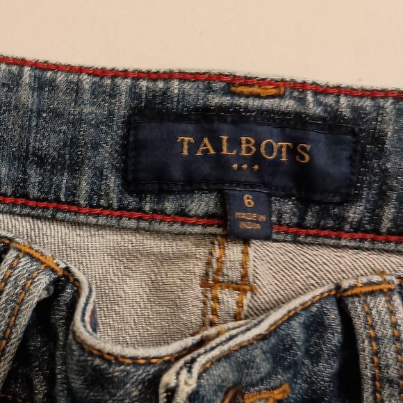 2 Pairs Talbots Classic Heritage Medium Wash Straight Leg Jeans Women’s Size 6 - Picture 11 of 16